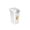 STEFANPLAST Recipiente de almacenamiento de comida para mascotas 15L 6kg transparente/blanco 33x22x41cm