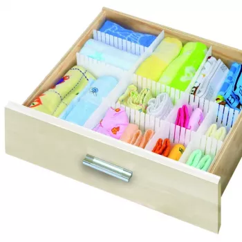ORDINETT Divisor de cajones 3 uds. 60x8cm Top Class blanco