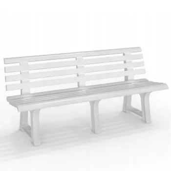 BICA Banco de jardín Olimpia 150x53x77cm blanco