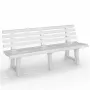BICA Banco de jardín Olimpia 150x53x77cm blanco
