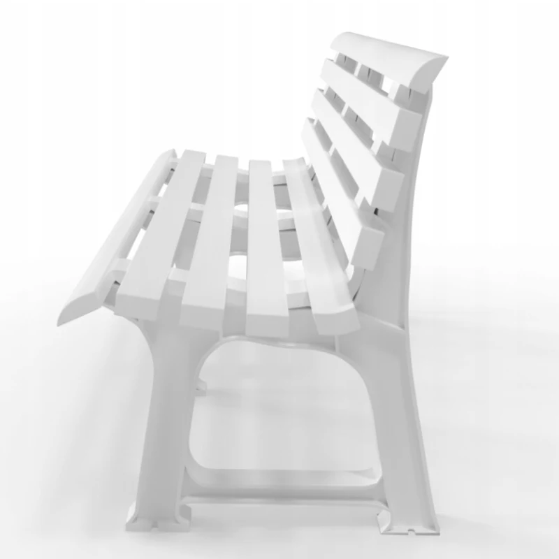 BICA Banco de jardín Olimpia 150x53x77cm blanco