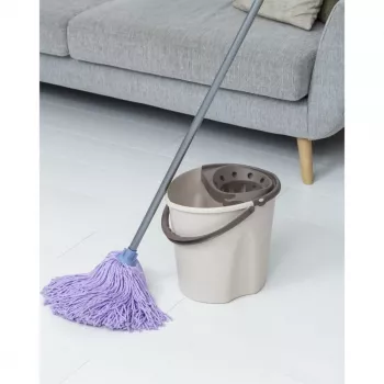Tatay Ecohome Cubo de basura 12 L con pulsador, gris (151104106)