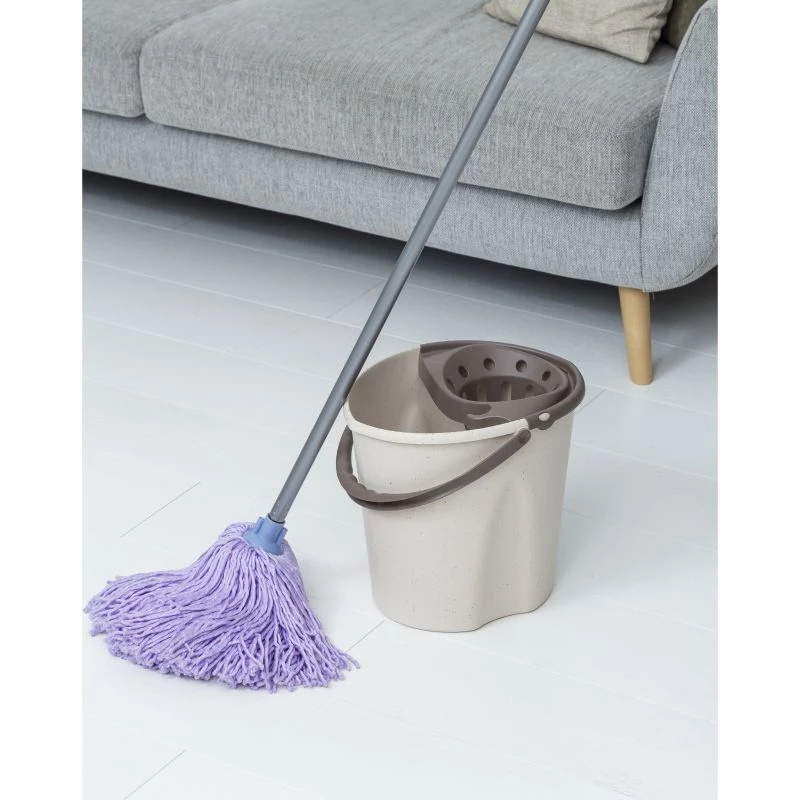 Tatay Ecohome Cubo de basura 12 L con pulsador, gris (151104106)