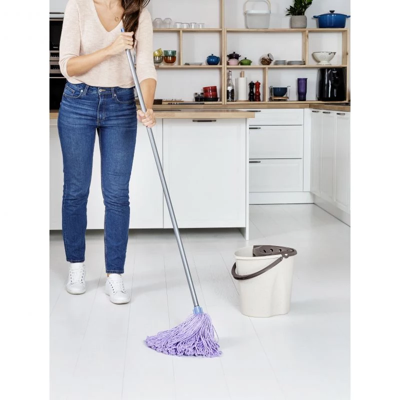 Tatay Ecohome Cubo de basura 12 L con pulsador, gris (151104106)