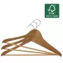 ORDINETT Perchas de madera, set de 6, madera de haya, 44,5 cm, acabado natural, ganchos giratorios