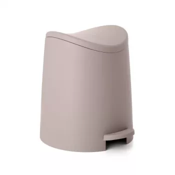 TATAY Cubo de basura con pedal para baño 3L Standard marrón