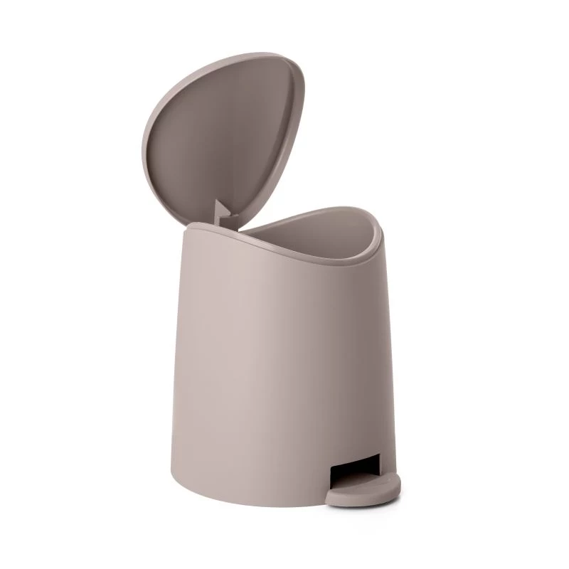 TATAY Cubo de basura con pedal para baño 3L Standard marrón