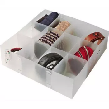 ORDINETT Organizador L 30,5x30,5x10cm Top Class caja de almacenamiento transparente