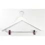 ORDINETT Perchas de madera con pinzas, pack de 2, blancas, 44,5 cm