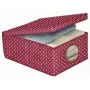 ORDINETT Caja de almacenamiento de tela 48x36x19 cm burdeos