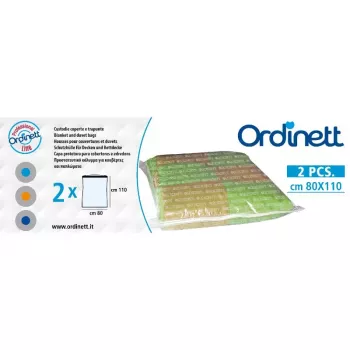 ORDINETT Bolsas de plástico para edredones 2 uds. 80x110cm bolsas de almacenamiento al vacío con doble cremallera y válvula universal