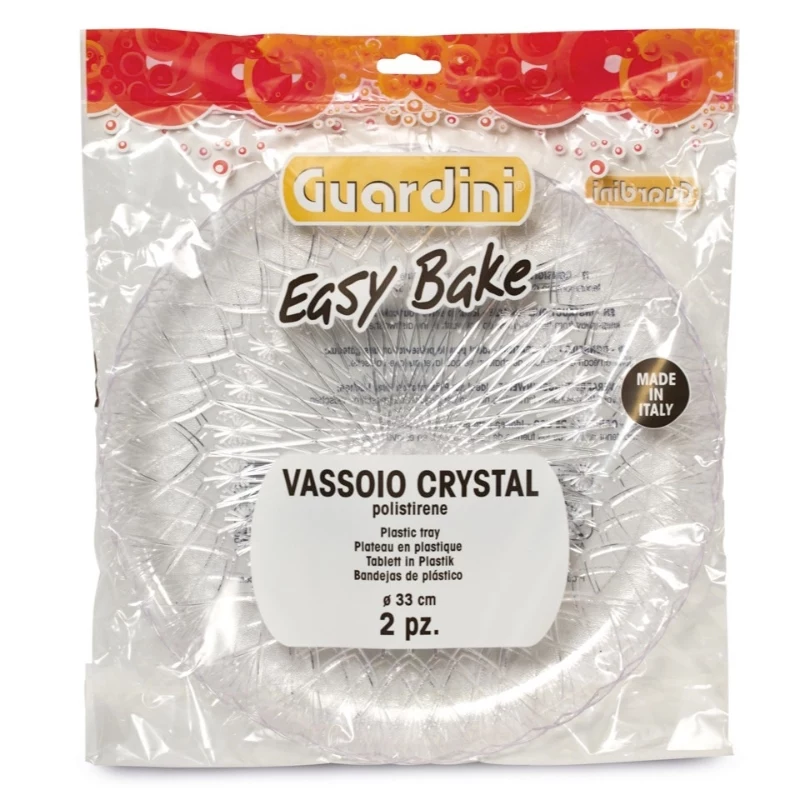 GUARDINI Easy Bake Bandejas de horno de plástico transparente pack de 2 Ø33cm