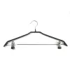 ORDINETT Perchas con pinzas 2 uds. acero/vinilo antideslizante 44cm negro
