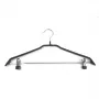 ORDINETT Perchas con pinzas 2 uds. acero/vinilo antideslizante 44cm negro