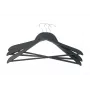 ORDINETT perchas de madera juego de 3 piezas, 44,5 cm, colores surtidos (negro, azul, gris claro, blanco)