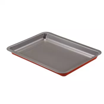GUARDINI Bandeja de horno Rossana 39,5 x 30 x 2,5 cm bandeja de horno antiadherente de acero al carbono, rectangular