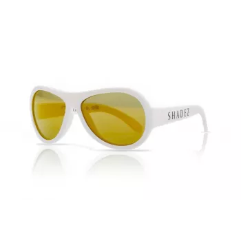 SHADEZ Classic White Teeny gafas de sol para niños, 7-15 años