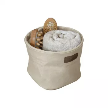 ORDINETT Caja de tela S 18x18x14cm Ego Ecru