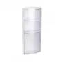 Armario de baño esquinero TATAY blanco brillo 1 puerta 3 baldas