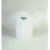 Contenedor redondo Rubbermaid BRUTE 75,7L blanco con canales de ventilación, sin tapa FG262000WHT