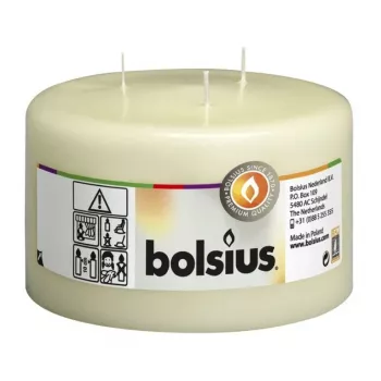 Cilindro para vela Mamoth BOLSIUS con 3 mechas Ø100x150mm beige