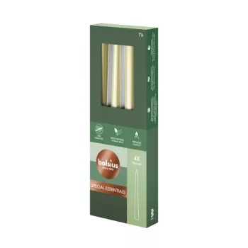 Velas de mesa BOLSIUS pack de 4 plata 245/24 mm