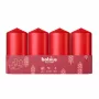 BOLSIUS vela cilíndrica 4 uds. Ø100x48 mm rojo