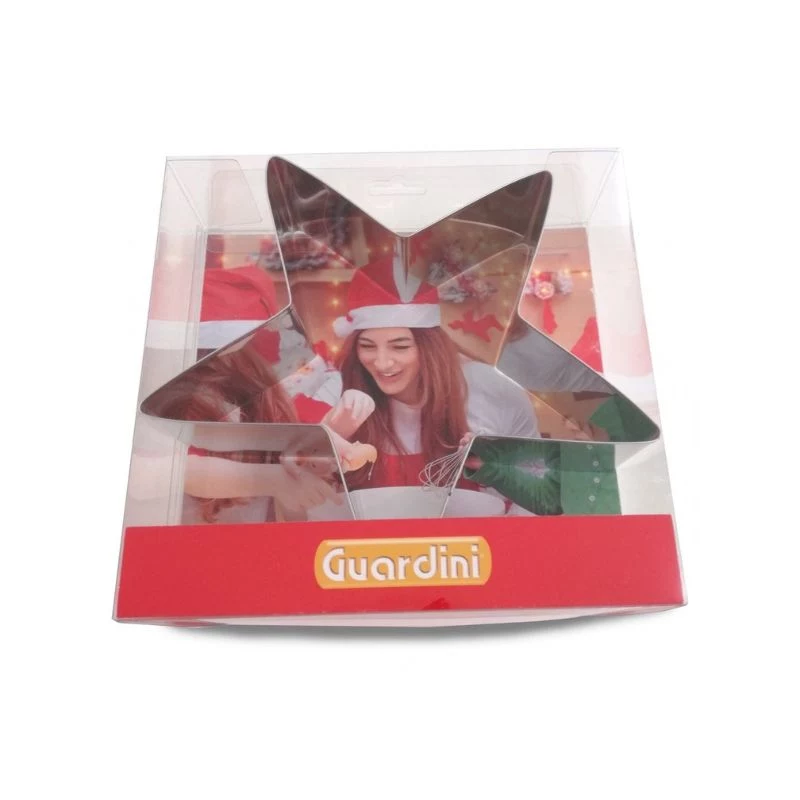 GUARDINI molde para pastel estrella de Navidad 20 x 20 cm molde antiadherente de acero al carbono
