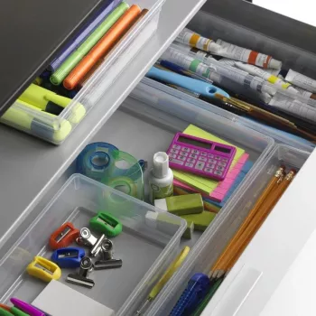 KIS Box Sistemo organizador 8, 37,5 x 15 x 5 cm, transparente/gris claro