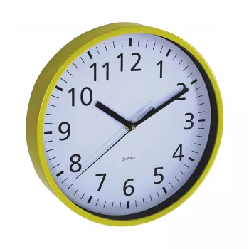 ASI COLLECTION Reloj de pared Ø25,5 cm amarillo
