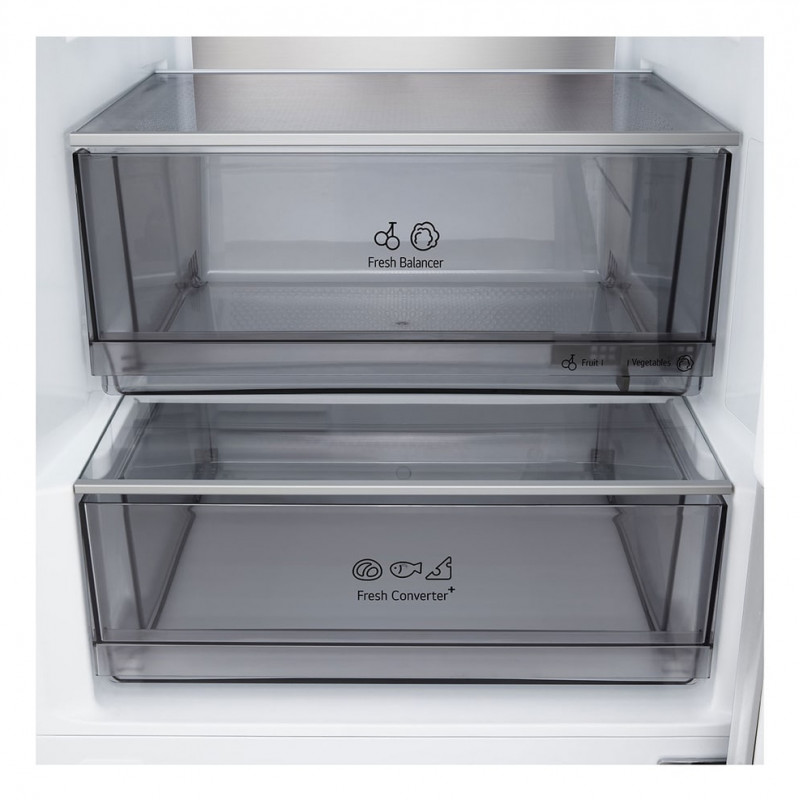 LG GBBS525APY frigorífico con congelador inferior, 375 L Total No Frost, plata