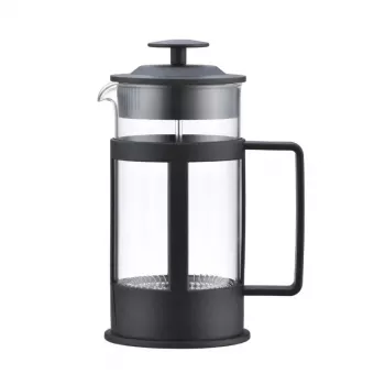ASI COLLECTION Coffee Press GULFI M 600ml French Press, vidrio borosilicato, negro/plata