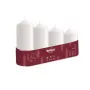 BOLSIUS Velas cilíndricas 4 uds. Ø120, 100, 80, 60x48mm blancas