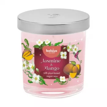 Bolsius Vela perfumada Floral Fusion jazmín y mango en vaso, 80x72 mm