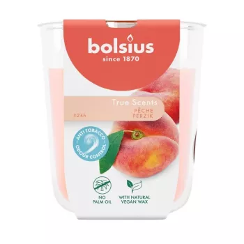 Bolsius Vela perfumada True Scents en vaso, melocotón, Ø80x73 mm