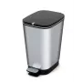 KIS Pedal Bucket Metallic Chic Bin M 25L acero