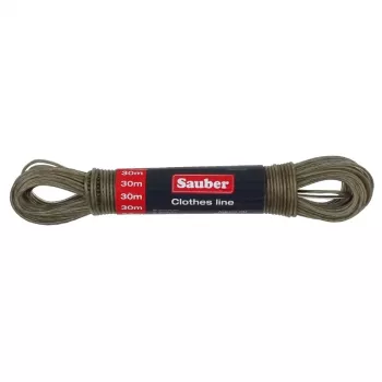 SAUBER tendedero 30 m cuerda de acero recubierta de PVC