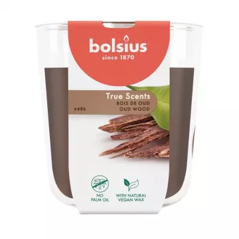 BOLSIUS True Scents vela perfumada en vaso Oud Wood Ø97x85mm
