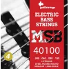 Galli MSB-40100 S Super Bright cuerdas para bajo - juego de 4 cuerdas, acero niquelado, entorchadas redondas, .040-.100, escala larga