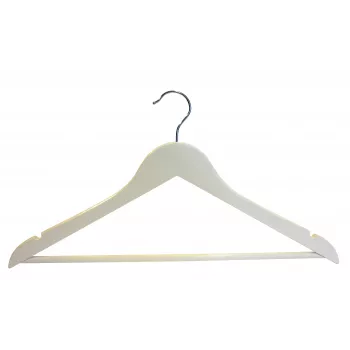 SAUBER perchas de madera 3 uds. blanco