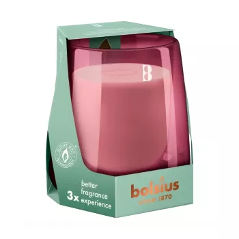 BOLSIUS Clean Light vela perfumada en vaso, ciprés y ámbar, Ø95x85 mm