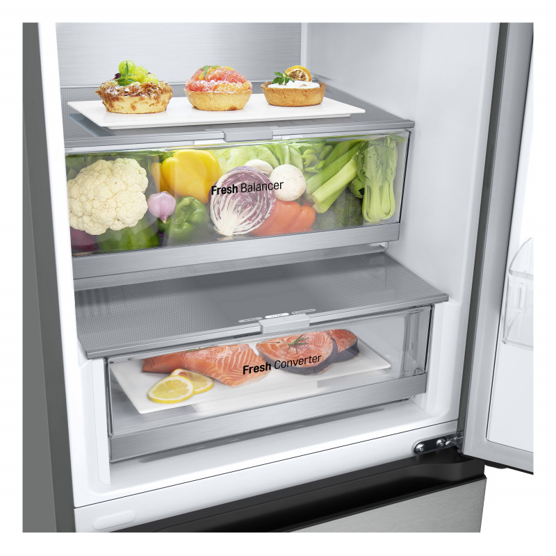 LG GBV7280AMB Series 7 combi frigorífico-congelador, altura 203 cm, clase energética A, plata