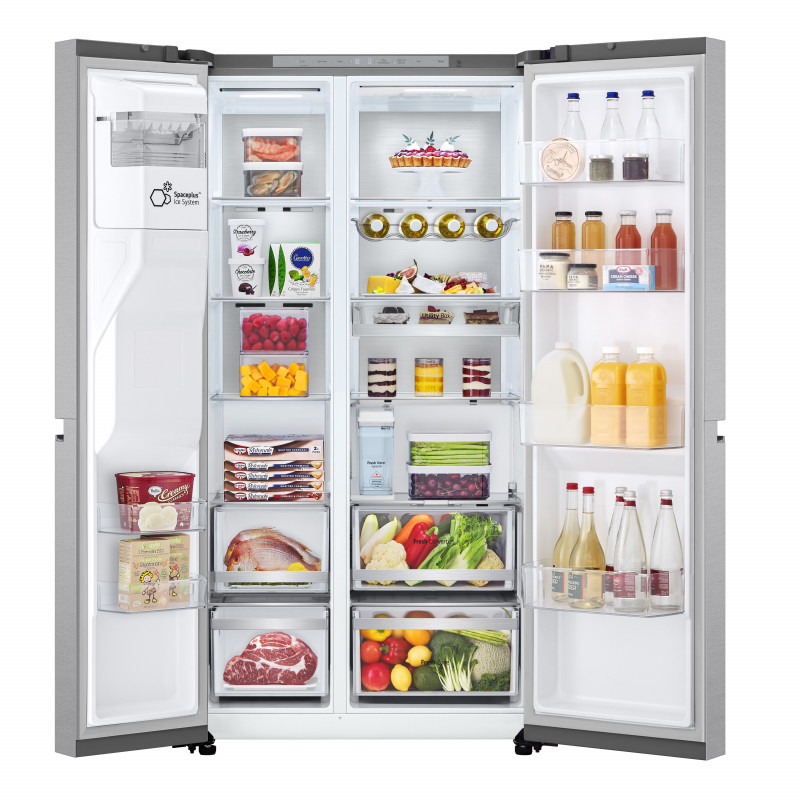 LG GSLE91MBAB L-Series frigorífico side-by-side (americano), altura 179 cm, clase energética B, dispensador de hielo picado/cubitos/agua