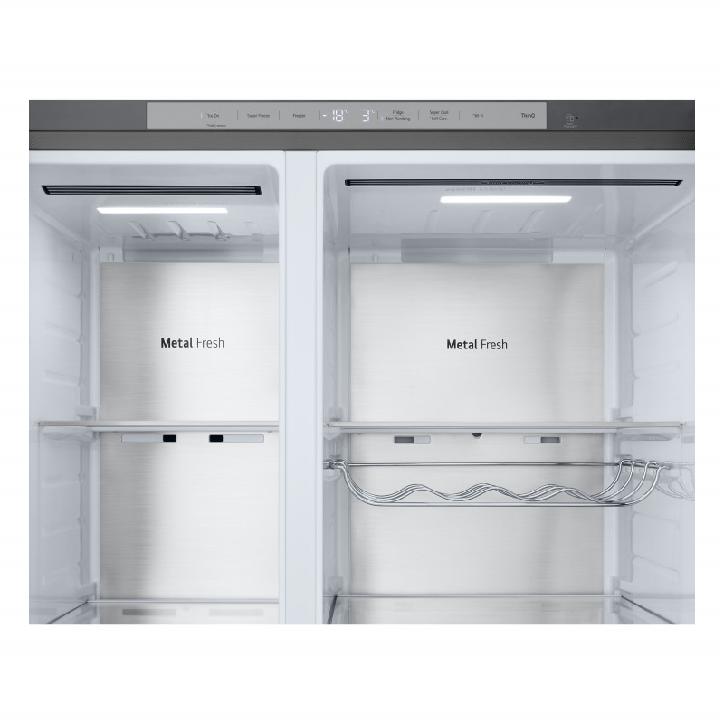 LG GSLE91MBAB L-Series frigorífico side-by-side (americano), altura 179 cm, clase energética B, dispensador de hielo picado/cubitos/agua