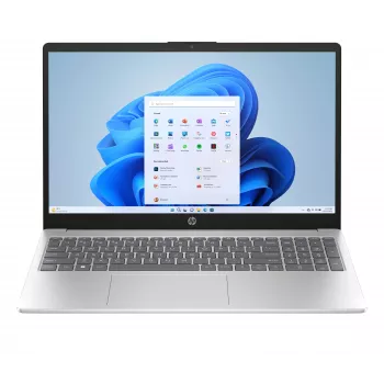 HP portátil 15,6 pulgadas FHD - Intel Core 3 100U, 8GB RAM, 512GB SSD, FreeDOS, Natural Silver