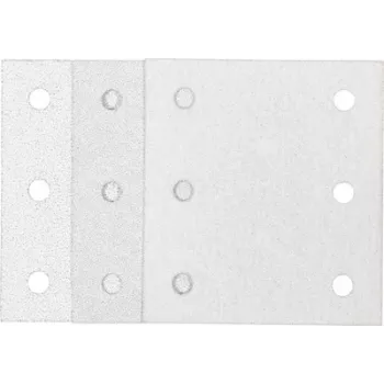 Makita 192352-4 Set de papel de lija, 10 piezas, granos P60/P100/P150, 102 x 114 mm, velcro, para multitools