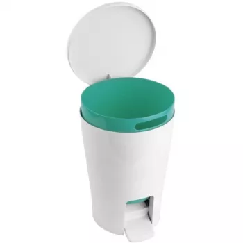 TATAY Papelera de pedal para baño 5L Diabolo verde