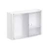 Armario de baño horizontal TATAY Blanco/Glaseado