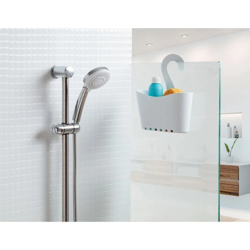 Estante de baño multifuncional colgante TATAY 25x9x28 cm Blanco