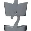 Estante de baño multifuncional colgante TATAY 25x9x28 cm Gris